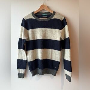Scotch & Soda Striped Crewneck Mohair Blend Pullover